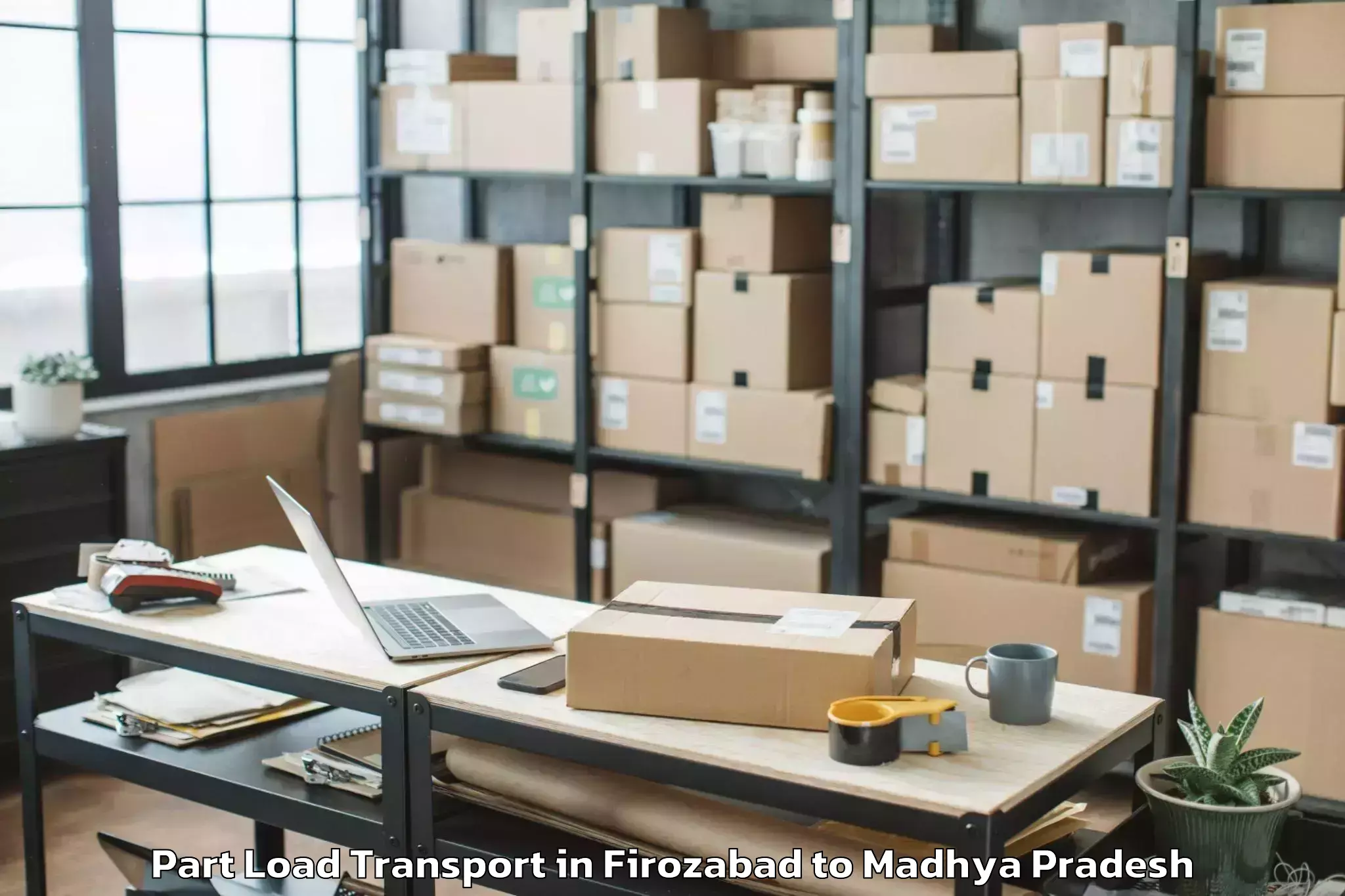 Easy Firozabad to Iit Indore Part Load Transport Booking